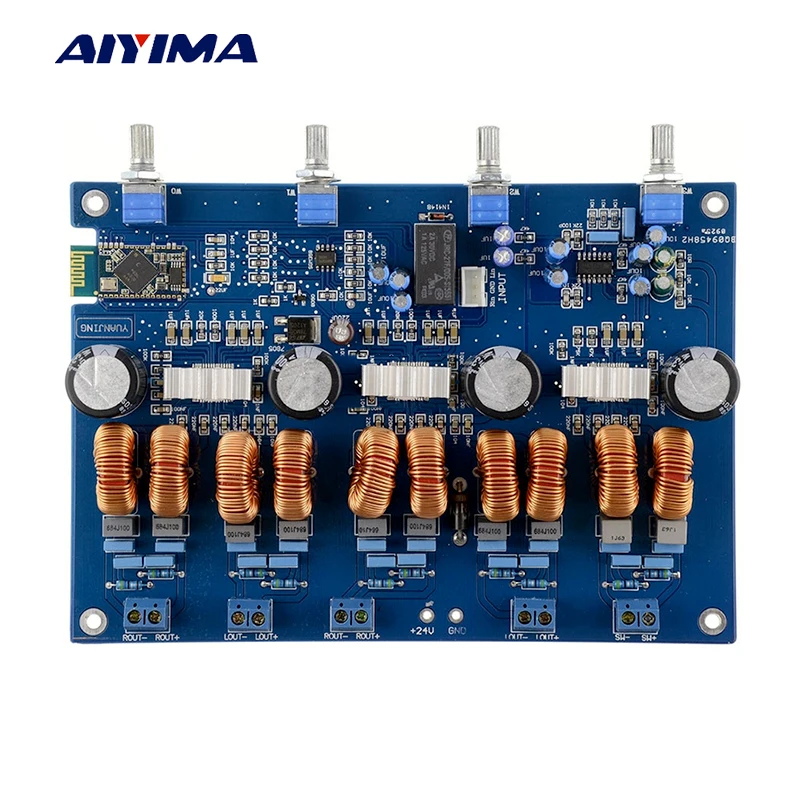 AIYIMA TPA3116 4,1 усилители Bluetooth аудио доска Цифровой усилитель класса D 4*50 Вт+ 100 Вт усилитель аудио 24V автомобильный сабвуфер