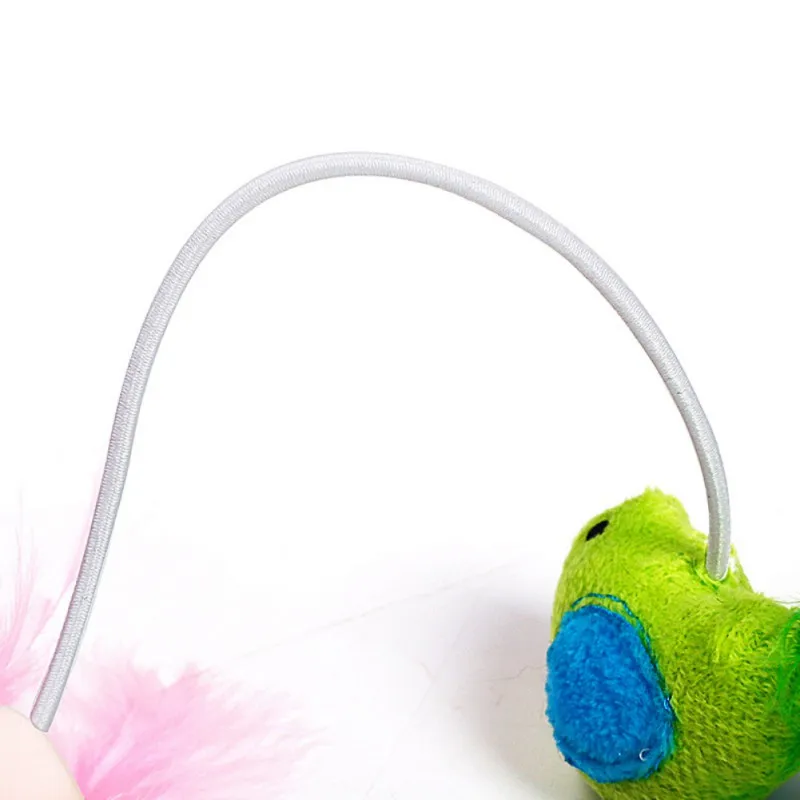 Перья-игрушки для кошки кошачья игрушка с колокольчиком палочка-Дразнилка с перьями на присоске для птиц на окно интерактивные игры аксессуары