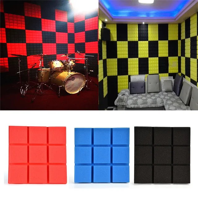 1pcs Soundproofing Foam Acoustic Panels Noise Reduction Absorption 1pcs Soundproofing Foam Acoustic Panels Noise Reduction Absorption Wedge Tiles Sound Insulation Ktv Studio Room Wall