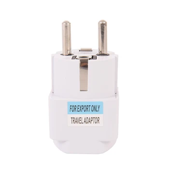 

1pc Universal USA US UK AU To EU Europe AC Power Socket Plug Travel Charger Power Adapter Converter Wall Plug White