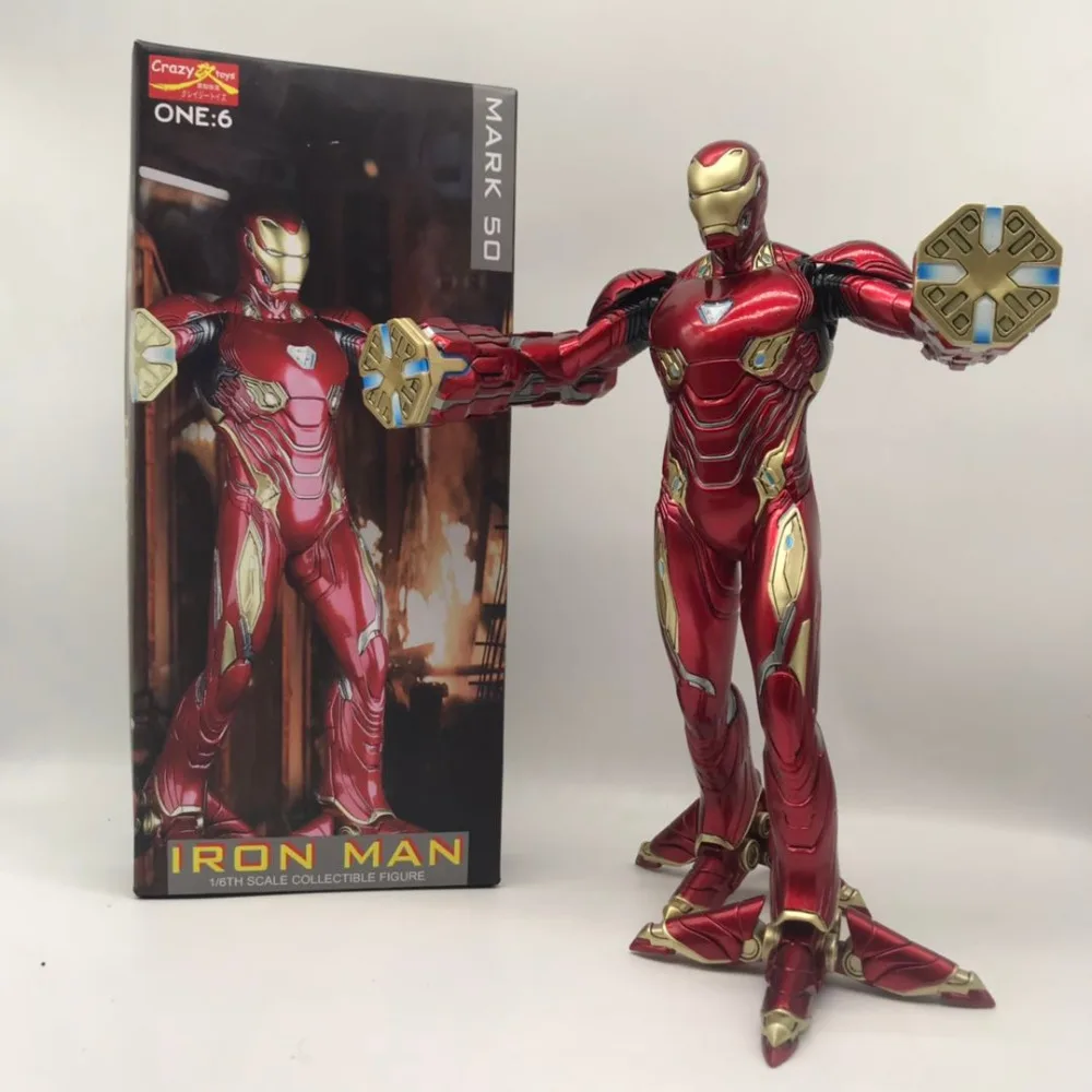 

32CM Crazy Toys Avengers Alliance 3: Infinite War IRON MAN MARK 50 1/6 Scale Collectible Figure Statue Toy and Doll Gifts