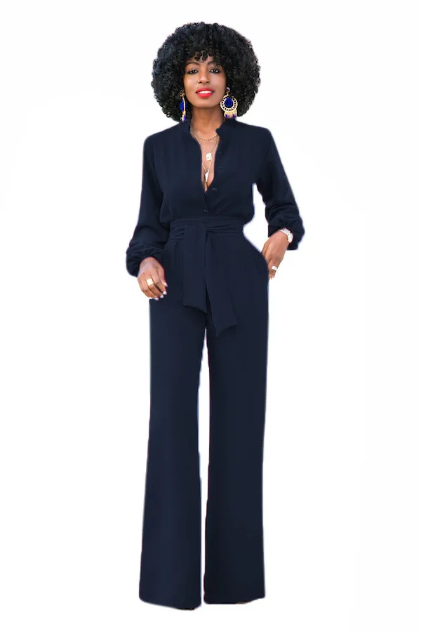 Женский комбинезон с длинным рукавом, элегантные длинные штаны, комбинезоны больших размеров, женские комбинезоны с широкими штанинами, комбинезон, винтажная одежда, брюки
