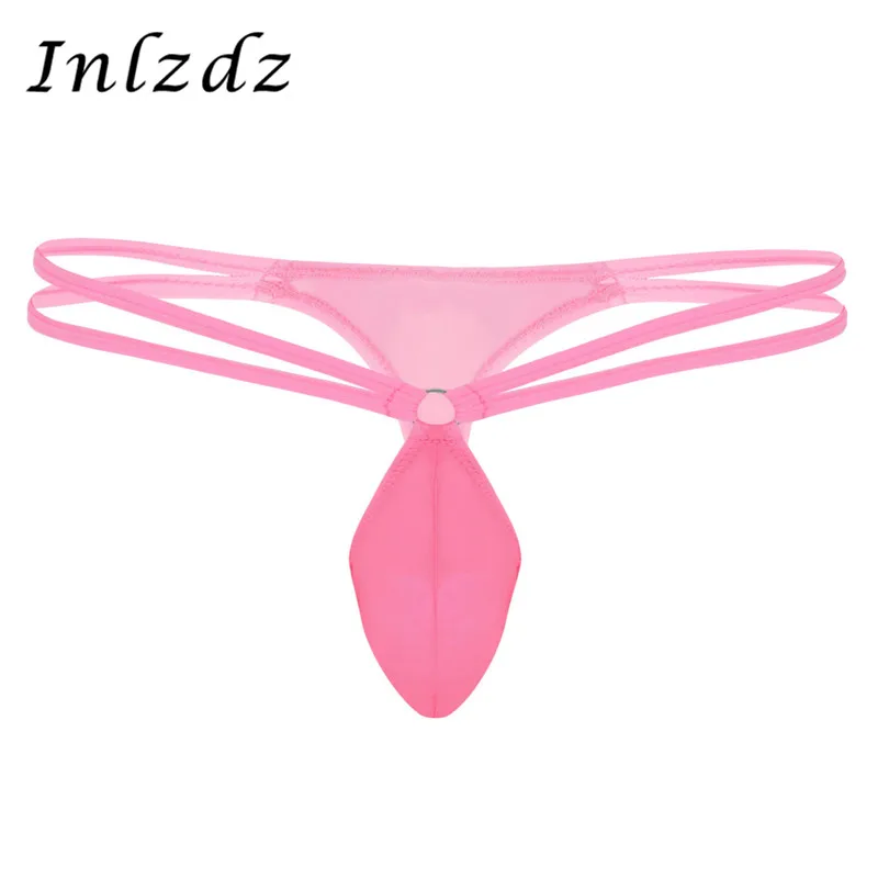 Sissy Men G-string Brief Pouch Underwear Low Rise Bikini Thong Panties Lingerie