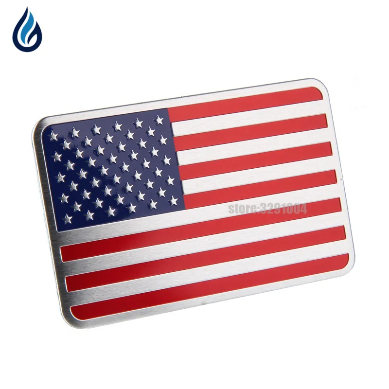 Buy Metal American US Flag Auto Car Emblem Badge Car