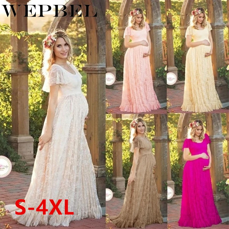 

WEPBEL Maternity Photography Props Dresses For Pregnant Women Clothes Maternity Dresses For Photo Shoot Pregnancy Dress