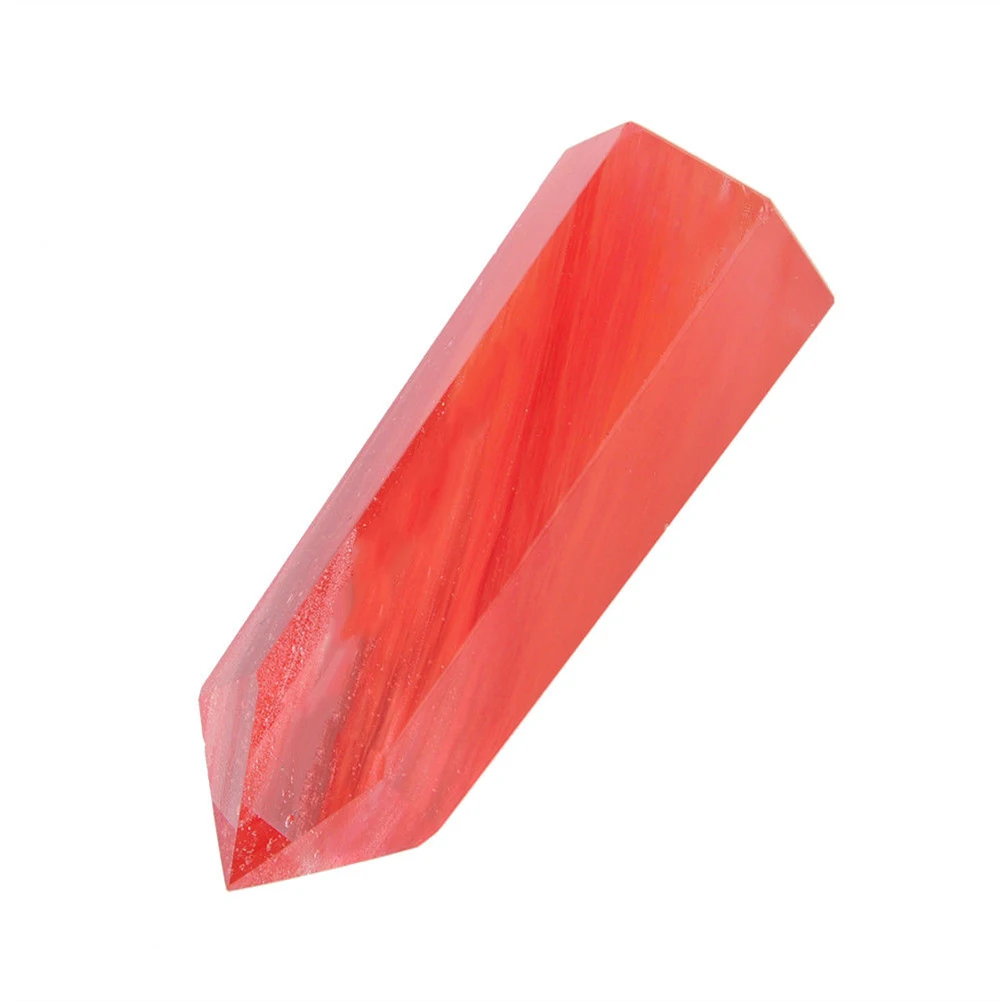 Натуральный красный флюоритовый кварц, кристаллический камень, точечный лечебный гексагональный кварц, кристаллическая палочка, лечебный камень# BW
