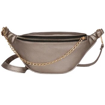 

BEAU-Women Bags Leather Beach Hip Bag Chain Messenger Chest Crossbody Chest Bag Design Luxury Adjust Hip