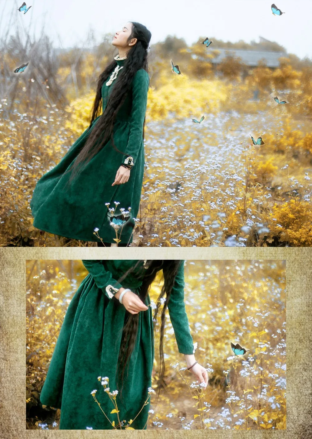 Дизайн; сезон весна-осень; женское винтажное платье в стиле корта в стиле ретро; черно-зеленый вельвет; Приталенное кружевное платье в стиле пэчворк; Maix; платья elbise