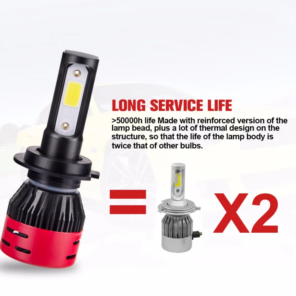 AmmToo H7 LED H4 светильник ры H11 Luces Светодиодные для авто 9012 H1 H3 HB3 HB4 противотуманные