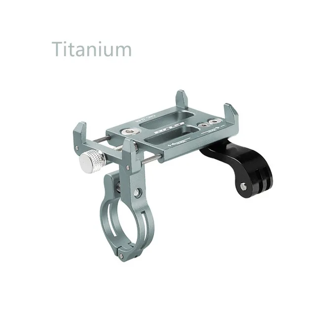 GUB Алюминиевый сплав Многофункциональный велосипедный держатель для сотового телефона мотоцикл руль крепление ручка поддержка телефона для 3,5-6," iPhone - Цвет: titanium