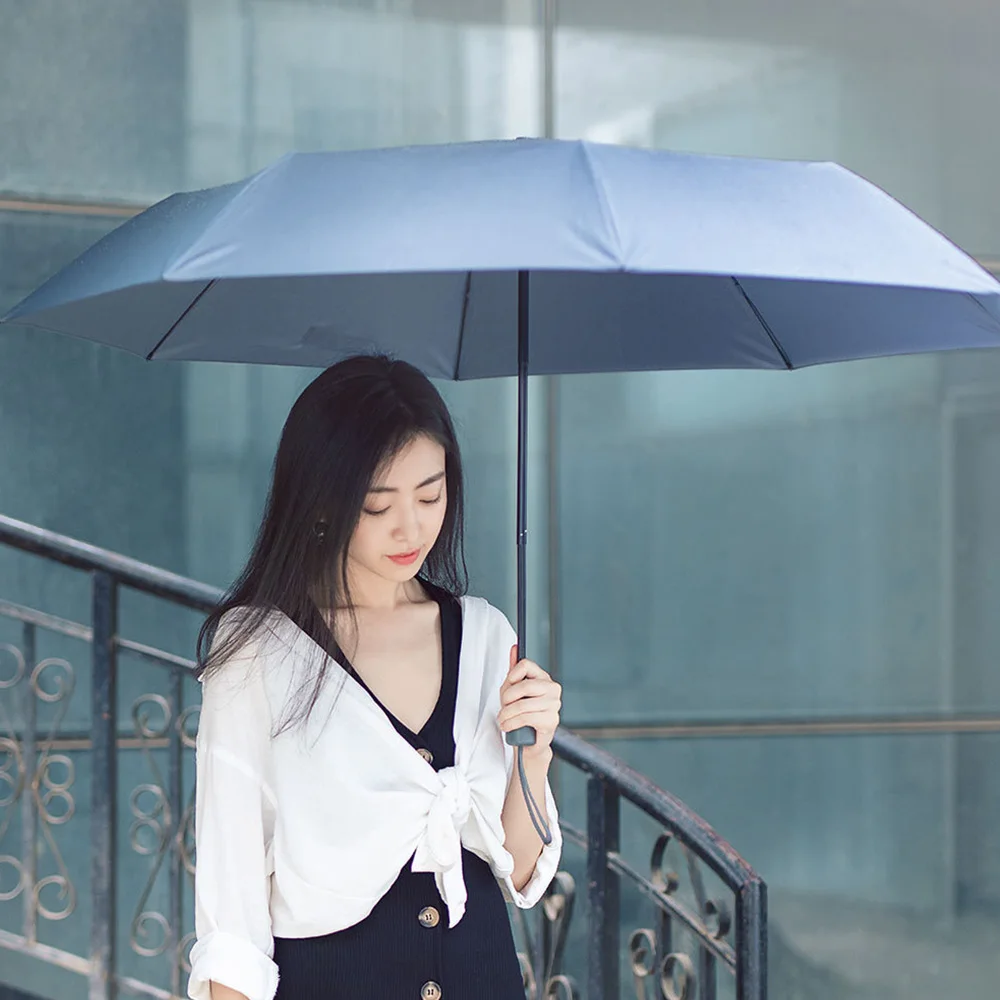 Baratos 2019 paraguas plegable Original tubo de aleación de aluminio práctico impermeable sombrilla de protección solar lluvia y sol paraguas de viaje