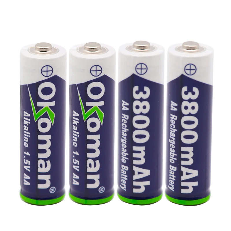 Новый тег 3000 MAH аккумуляторная батарея AA 1 5 V. Перезаряжаемая Новинка Alcalinas drummey для