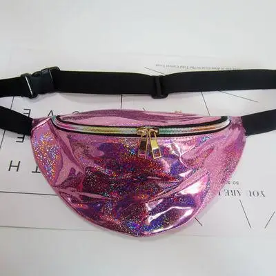 Поясная Сумка лазерная прозрачная поясная сумка Голограмма поясная сумка Bolsa Feminina поясная сумка - Цвет: cu zi