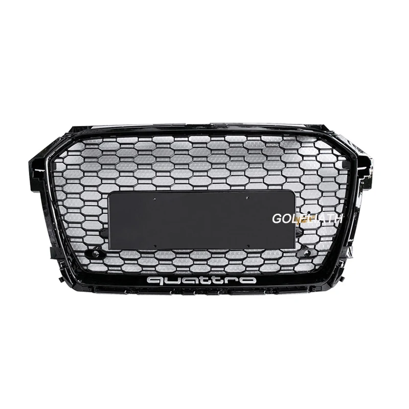 

Newest A1 RS1 Racing Grills ABS Honeycomb Grill front grille quattro for Audi A1 S1 RS1 front bumper 2016-2018
