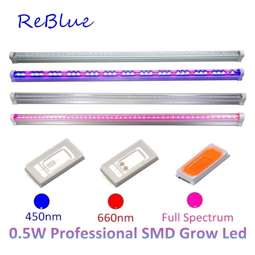  ReBlue Grow light Fitolampy Phyto Lamps Plant Light 57cm 24W T5 Led Grow Light Full Spectrum Grow L - 32855497193
