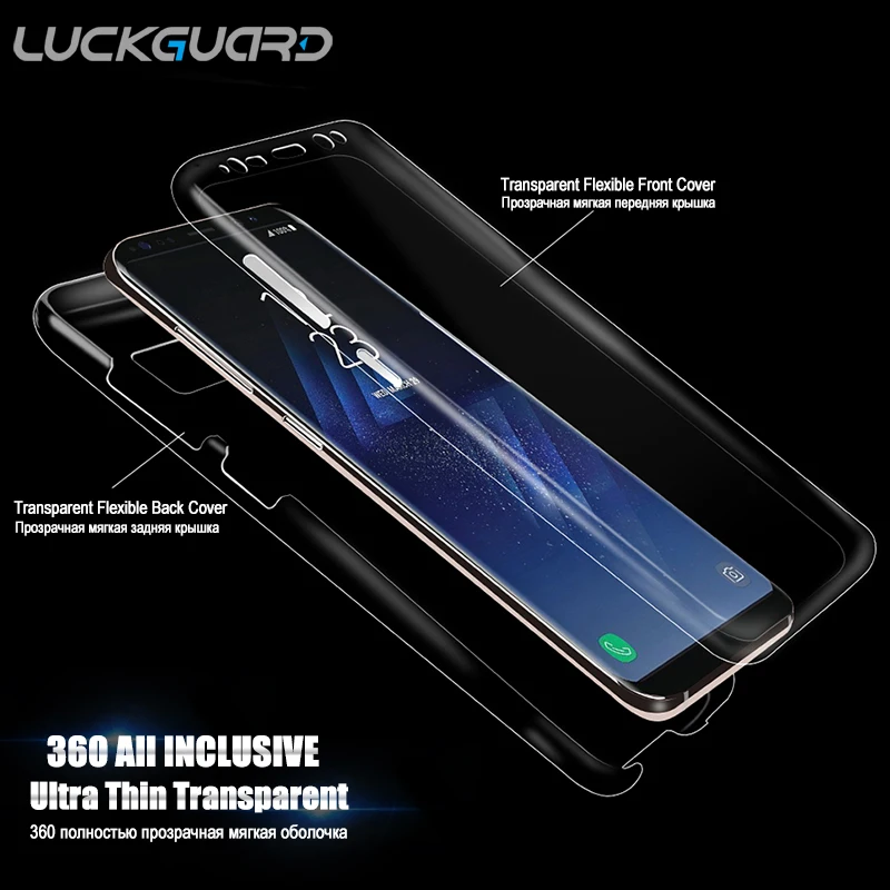 

360 Degree Silicone Case For Samsung Galaxy S8 S9 Plus J4 J6 A8 S6 S7 Edge A3 A5 A7 2016 J3 J5 2017 Note 8 9 Soft Full Cover