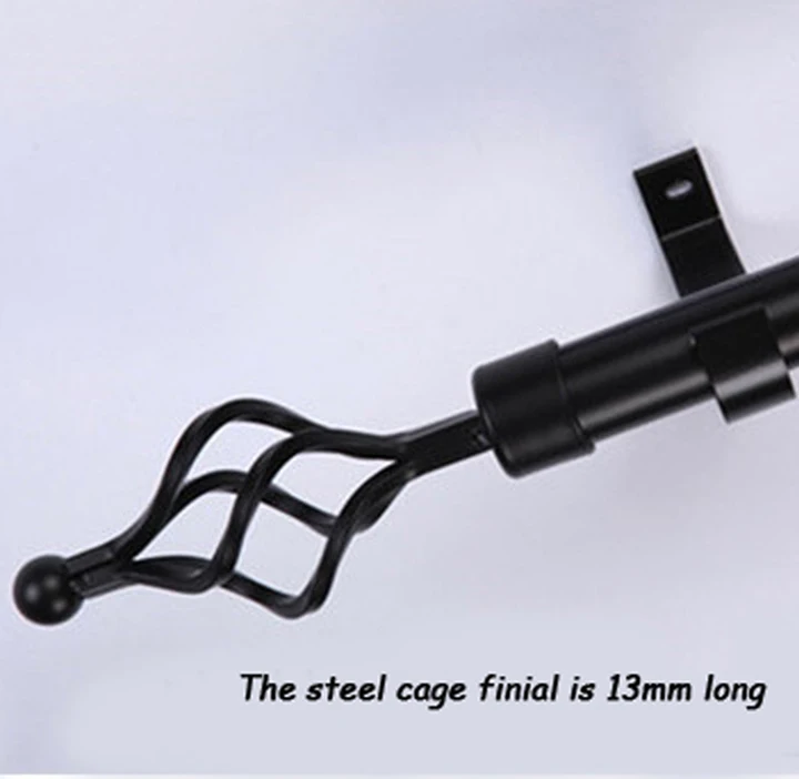 

New! Quality hand paint process classic style Long steel cage design finial for 25/28mm 1/ 1-1/8-IN diameter rods can mix order