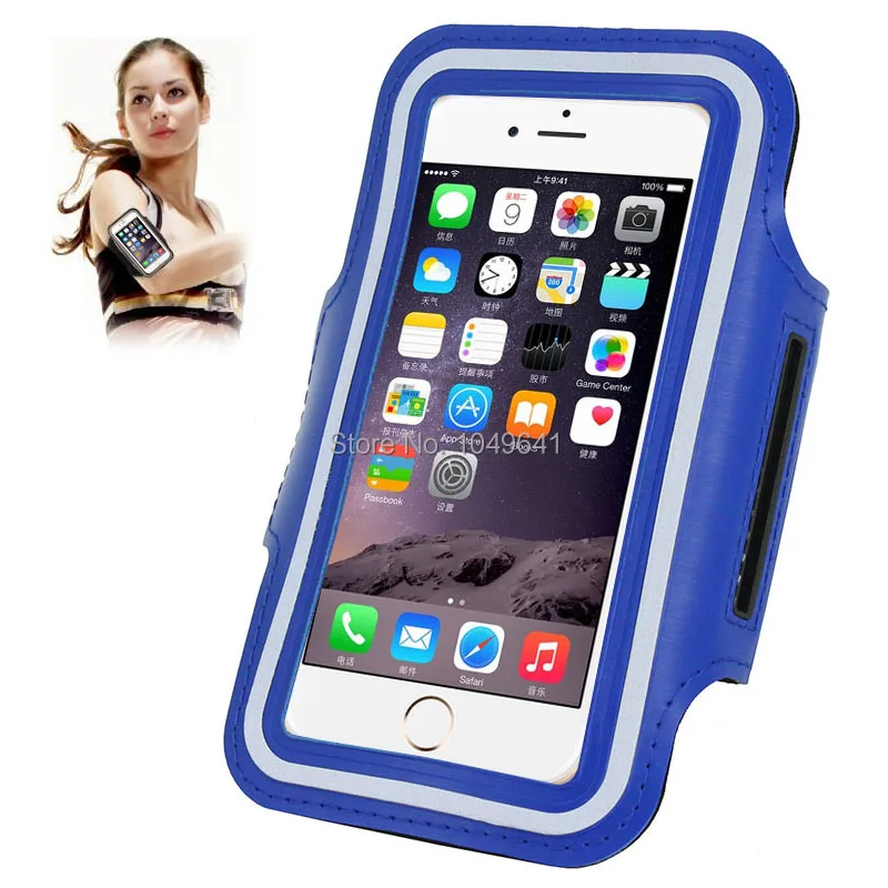 KIP6-1322L_1_Sport Armband Case with Earphone Hole & Key Pocket for iPhone 6 & 6S  HUAWEI Y3 II  ZTE Blade GF3  and Less than 4.7 inch Mobile Phone