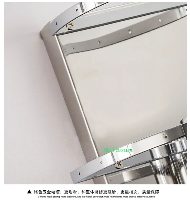 Lâmpadas de Parede de Cristal Barra de Cristal Lâmpada de Parede de Metal Luz de Parede Iluminação Interior Longo Arandela Hall Grande Led Projeto Personalizado 9 Luminárias de parede