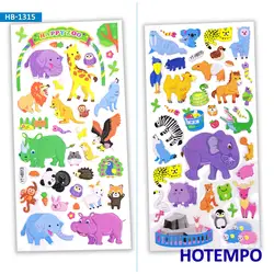 3D пены милый прекрасный цвет мультфильм зоопарк животных наклейки pegatinas Infantiles наклейки Дети Наклейки Пакет для детей записки