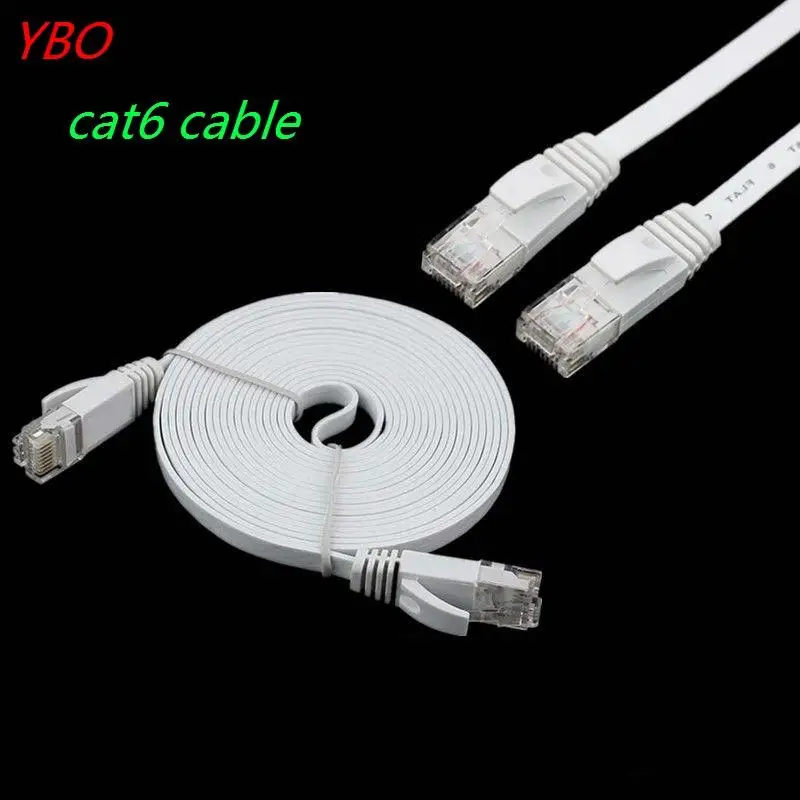 Home Ethernet Cable Game Network Cable 10PACK 15cm 25cm 50cm 1m 2m 3m 5m 10m 15m 20m 30m Cable CAT6 Flat UTP Ethernet Network Cable RJ45 Patch LAN Cable Waterproof Cable 
