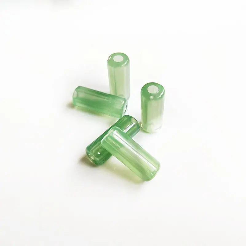 PURPLEGRAPE Fashion Vintage Acrylic Cylindrical Marble Pendant DIY Handmade Earrings Accessories Jewelry Beads 12 Pack Jewelry Findings