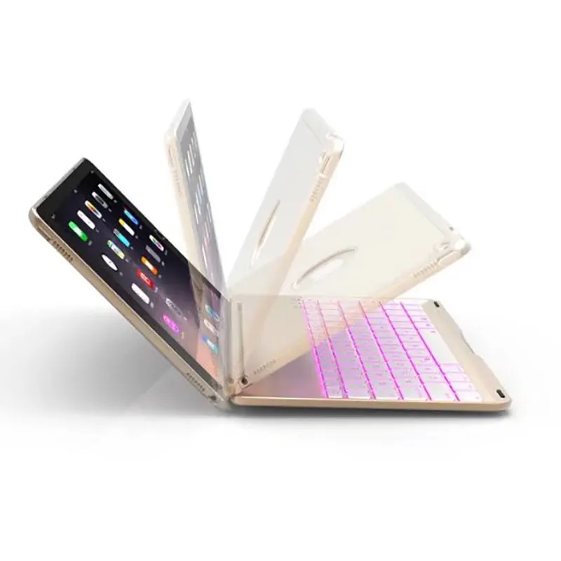 Чехол с подсветкой и беспроводной Bluetooth клавиатурой чехол для нового iPad 2017 9 7