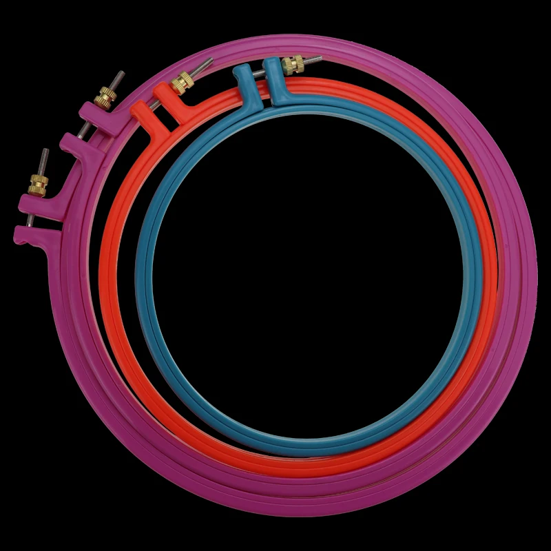 Деревянная пластиковая рамка для вышивки, кольцо-обруч, круглая петля для вышивки крестом, ручная вышивка, швейные инструменты, 10 размеров