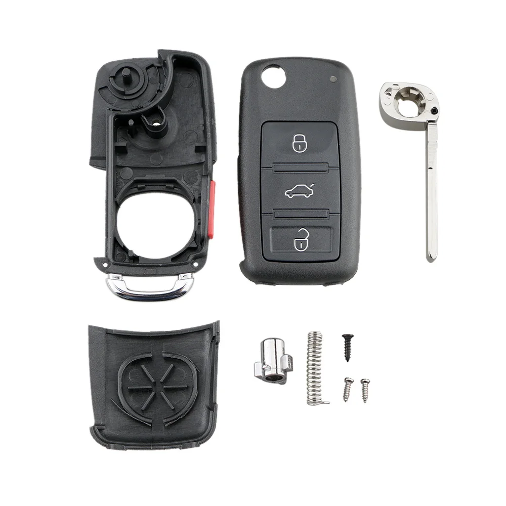 3+ 1 кнопки дистанционного ключа чехол для VW для Volkswagen Phaeton Touareg 2002-2010 Автомобильный ключ оболочки