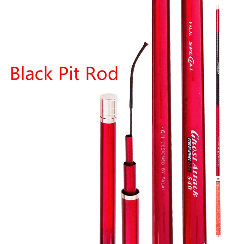 

6H Fishing Rod Balck Pit Fishing Pole Tilapia Fishing Rod High Carbon Superhigh Ultraligh Hand Rod Taiwan Pesca Ploe Hengelspor