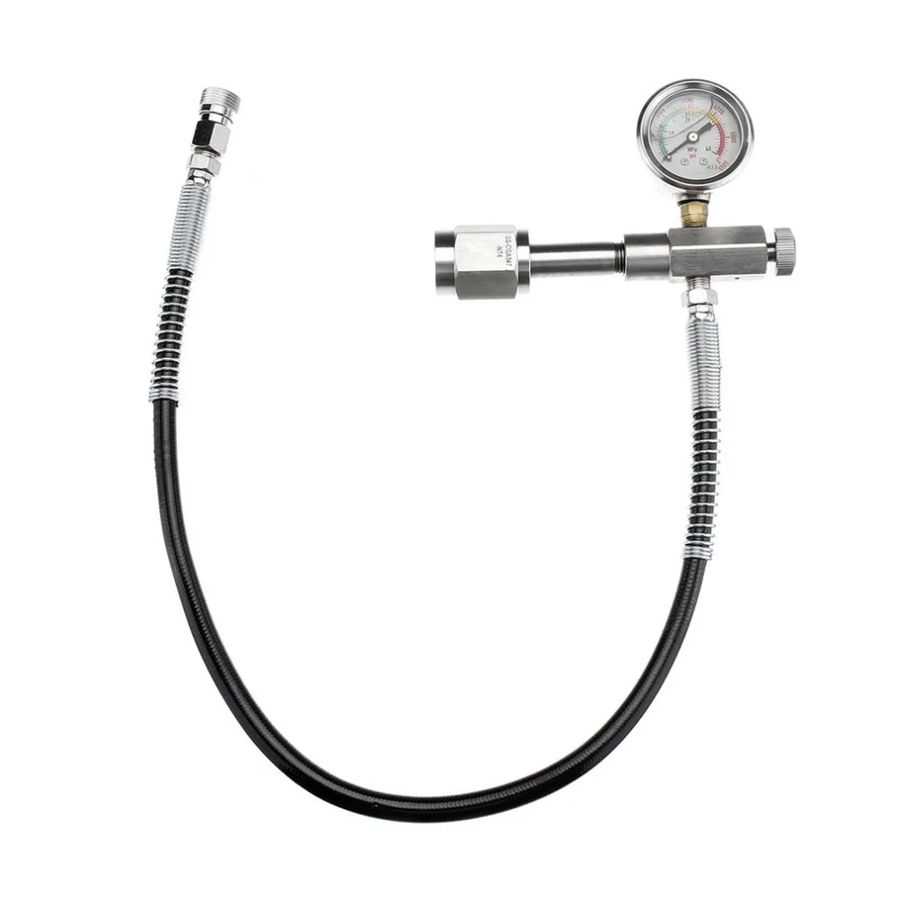 

CGA347 Nut SCBA Paintball Fill Station HPA PCP Charging Adapter with 24-Inch Microbore Hose Max 5000 PSI Pressure