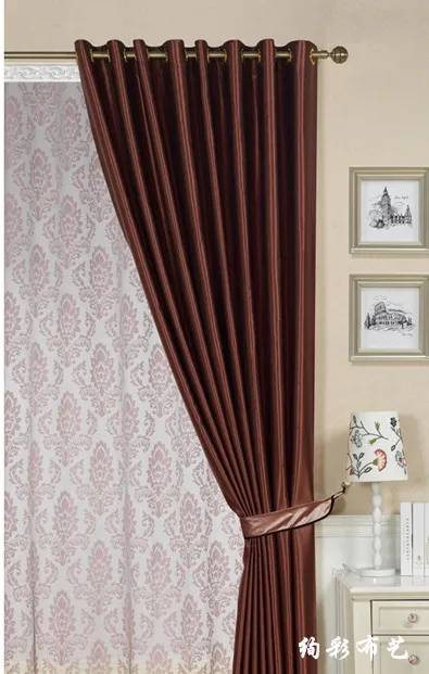 2 piezas de seda artificial color champán color dormitorio cortinas