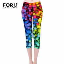 FORUDESIGNS Wholesales New Fashion Women Leggings 3D Colorful Dots Printed Legins Female Fitness Gothic Pant Leggings for Woman