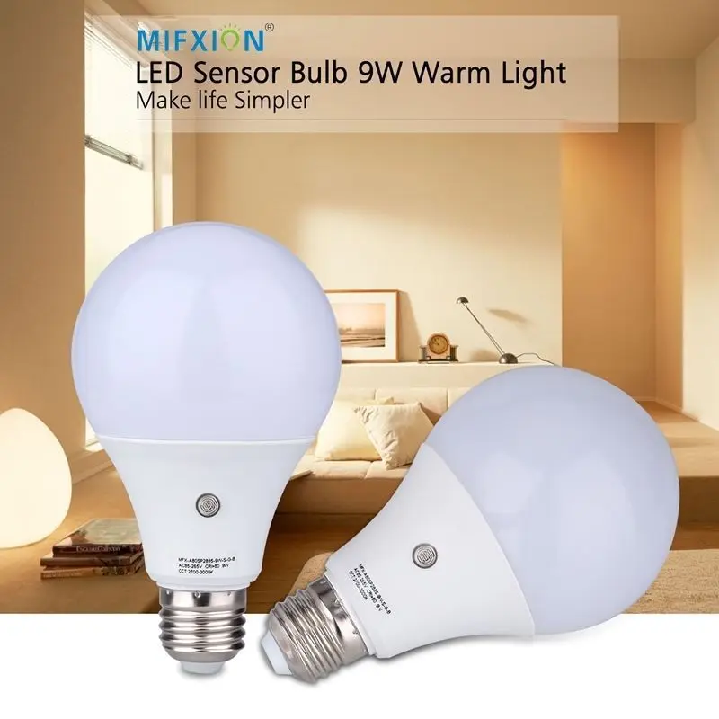 New 9w E27 Dusk To Dawn Auto Sensor Light Bulb Sensor Led Lamp Auto Lamp Bulb