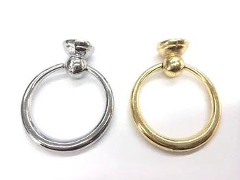 

12PCS Dia 37mm Kitchen Cabinet Knobs Drawer Pulls Zinc Alloy Closet Door Cupboard Drop ring Handle Knob Pulls Silver Gold