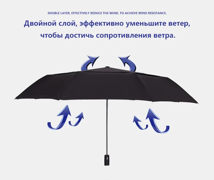 110 см, большой автоматический качественный двухслойный зонтик, женский, 3 сложения, ветрозащитный, большой, уличный зонт для мужчин и женщин, Paraguas, зонтик
