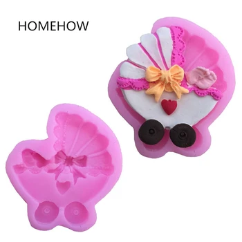 

1PC/Lot 3D Baby Pram Silicone Mold 7*6*1.3 Baby Products Series Wheelbarrow Baby Carriage Shape Baking Tools Silicone Cake Mold