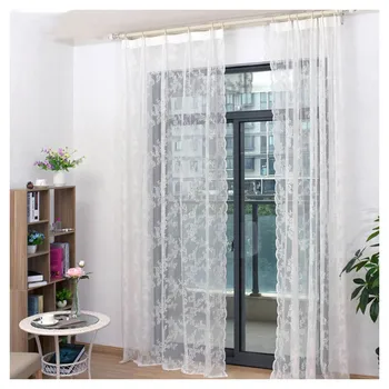 

White Tulle Lace Curtains for the Living Room Drapes Party Hotel Home Curtains Panels in the Bedroom Kitchen 14006