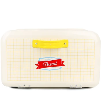 

1Pcs Open Horizontally Clamshell Storage Box Bread Jar Covered Iron Multi-function Household Thicken Hi-quality 30.5*21.5*21.5cm