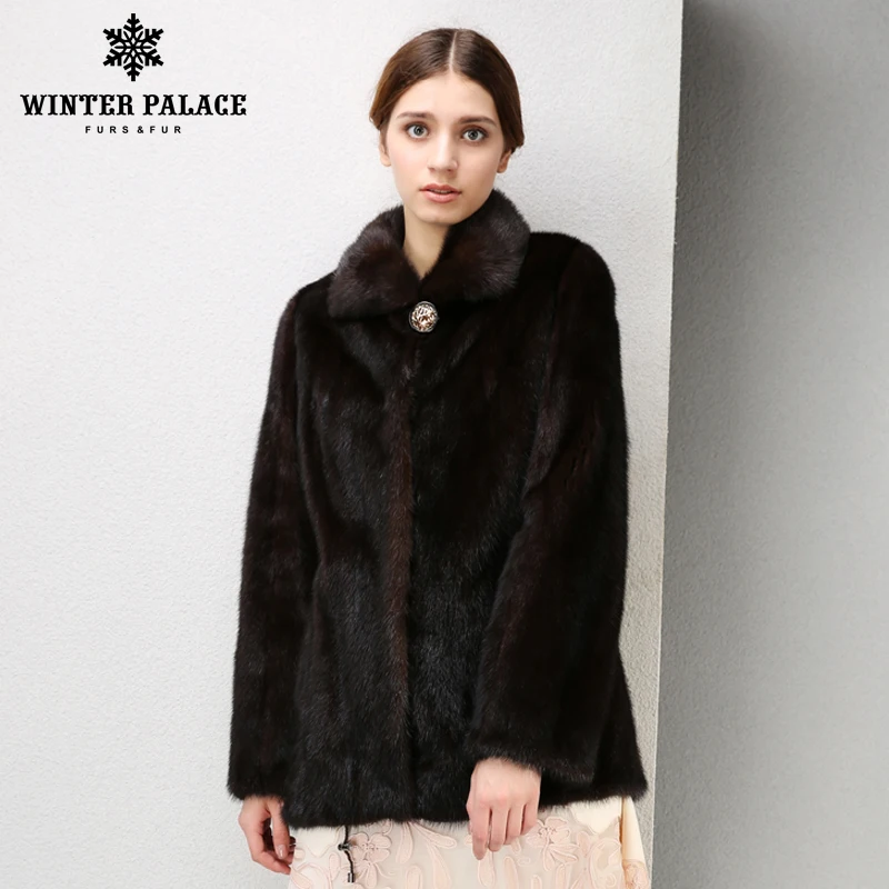 Mince Vison Gratuite Fourrure Véritable Livraison Court Régulière black Brown Vison Manteau Manteau Fourrure De Femmes Brun ASwFTqXxB
