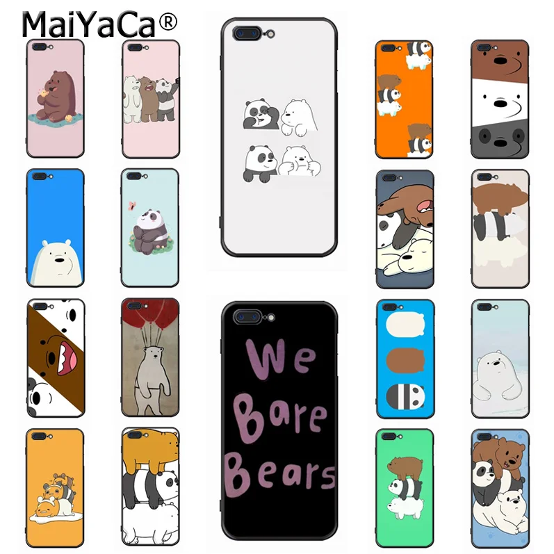 MaiYaCa For We Bare Bears On Sale Luxury Cool Phone Accessories Case for Apple iPhone 8 7 6 6S Plus X 5 5S SE 5C Cellphones