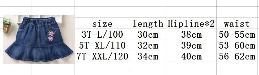 Новая одежда для маленьких девочек; Повседневная джинсовая юбка-пачка; детские юбки с вышитыми птицами и цветами; Джинсовая юбка для девочек