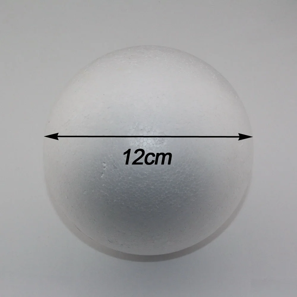 

CCINEE wholesale 12cm natural white styrofoam round balls Craft ball foam ball diy handmade painted ball(12pcs/lot)