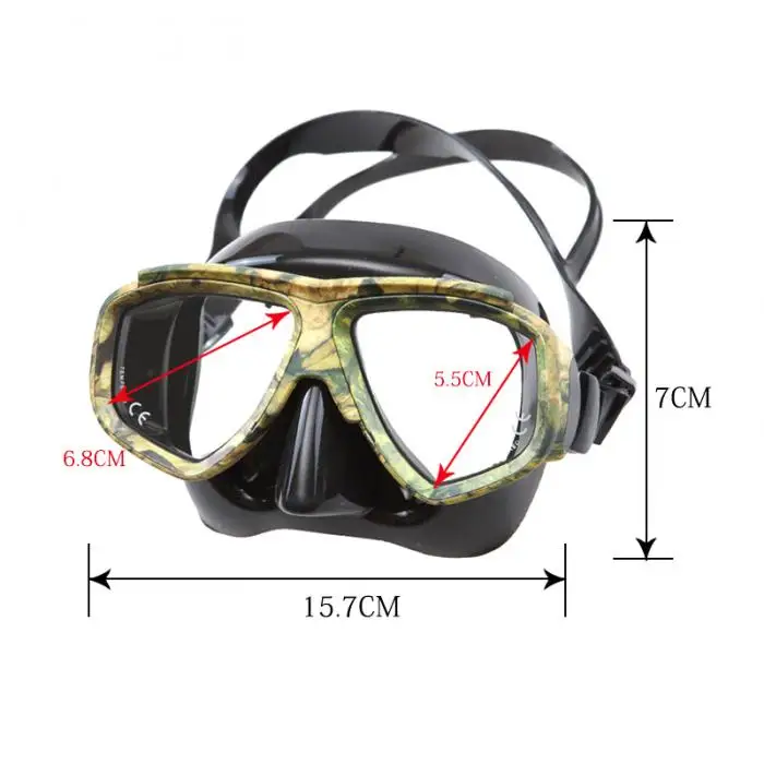Новая камуфляжная трубка для ныряния маска близорукие линзы маска для подводного плавания, трубка BFE88