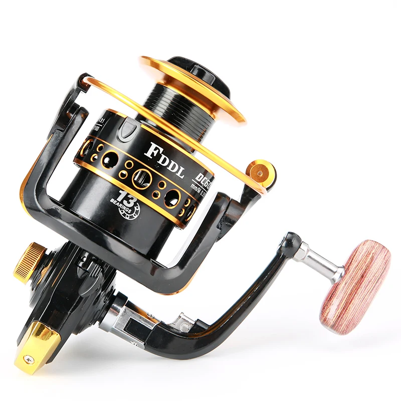 DIAODELAI 13BB Fishing Reel Spinning Saltwater Wheel Full Metal Spool 1000-7000 Series 5.1:1 Gear Ratio Free Shipping Pesca | Спорт и