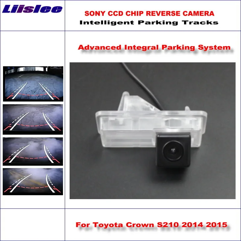 

Car Reverse Backup Rear Camera For Toyota Crown S210 2014 2015 Intelligent Parking Tracks Dynamic Guidance Tragectory HD CCD CAM