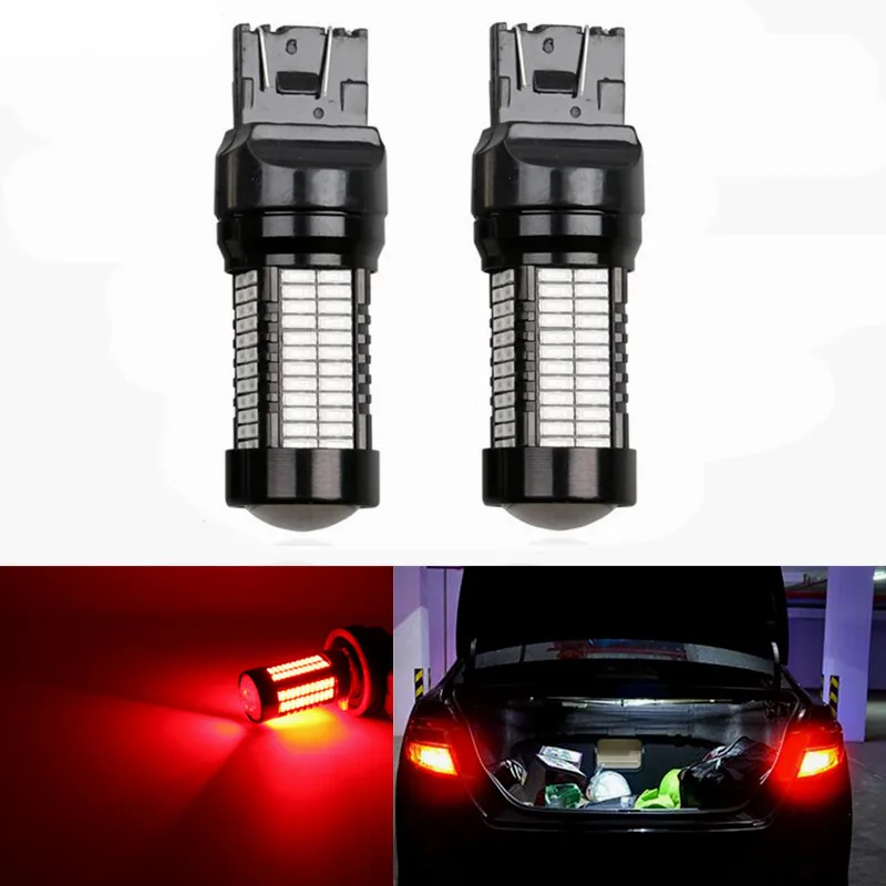 2-Bulbs-Red-High-brightness-high-power-LED-Brake-lights-Strobe-Flash-Blink-7443-for-subaru