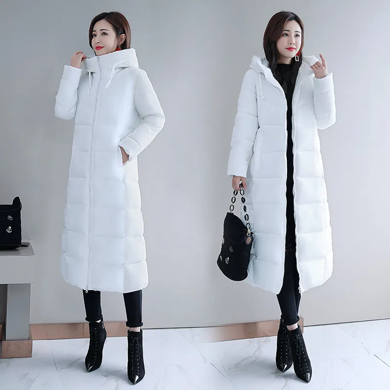 

Plus size 5XL 6XL Winter Jacket Women Parkas New Solid Hooded Outwear Long Down Cotton Jacket Thicken Warm Cotton Padded Jacket
