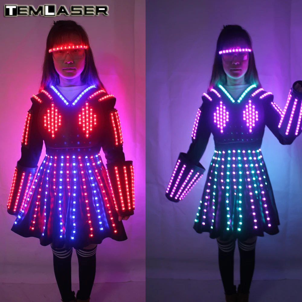 Buy RGB Color LED Growing Robot Suit Costume Men LED