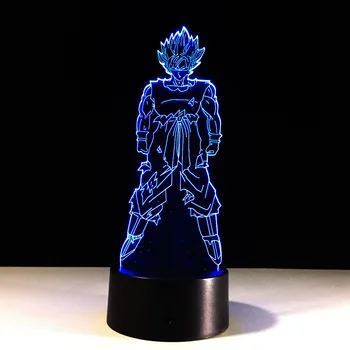 

Cool dragonball 3D lamp LED stereo light 7 Colored change lights sitting room baby bedroomSmall night light Induction lamp